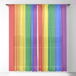 The Rainbow Pride Flag Sheer Curtain