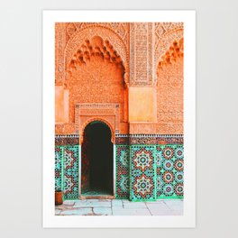 marrakech doorway Art Print