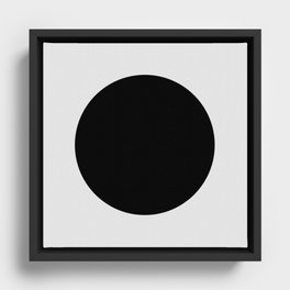 Black circle Framed Canvas