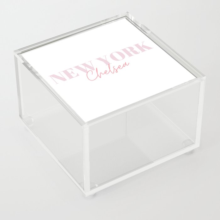 New York Chelsea Pink Acrylic Box