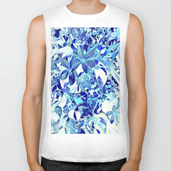 Blue sakura Biker Tank
