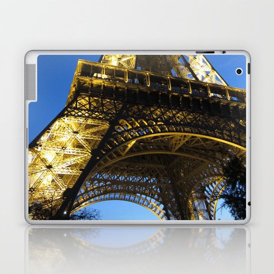 eiffel - night Laptop & iPad Skin