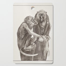 Monkey couple illustration Cutting Board