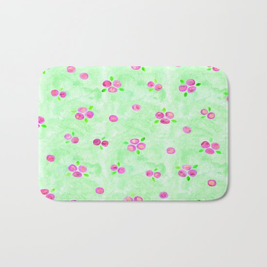 Roses Pattern 01 Bath Mat