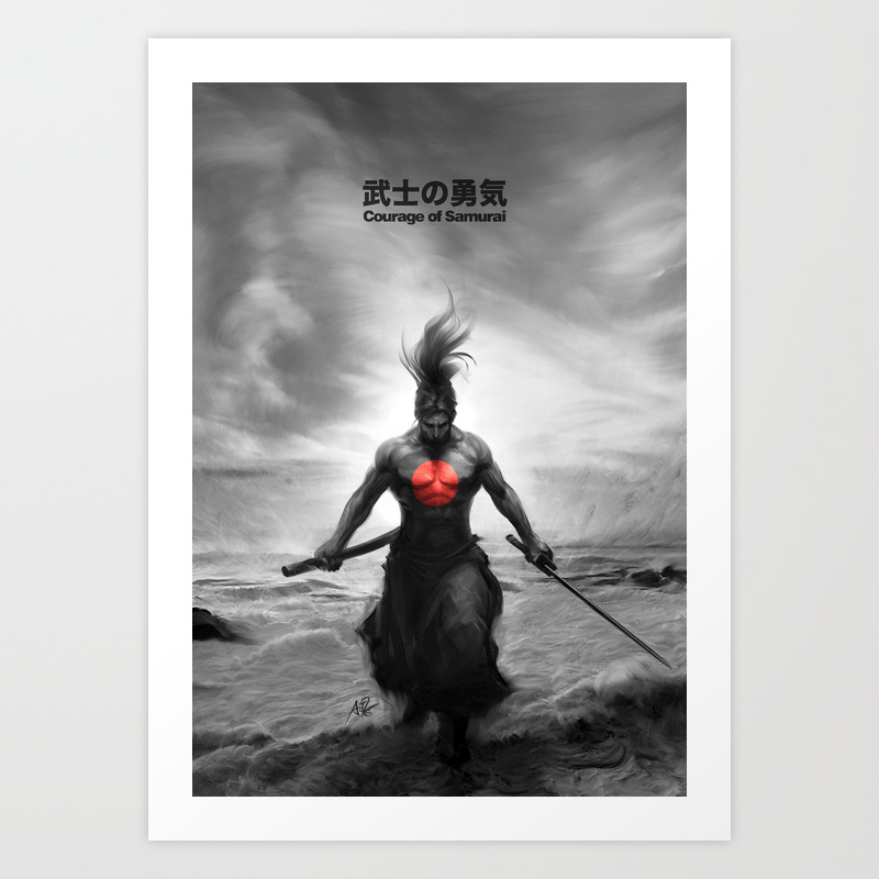 Courage Of Samurai Art Print By Stanley Artgerm Lau Society6