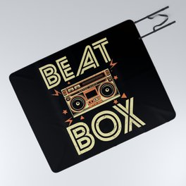 Cool Beat Box Retro Music Picnic Blanket