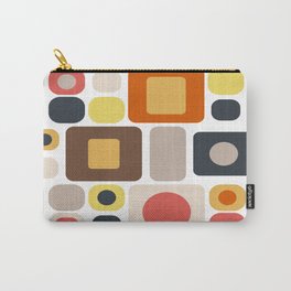 Vim & Vigor Carry-All Pouch | Retro, Graphicdesign, Red, Salmon, Abstract, Orange, Circles, Shapes, Vim, Yellow 