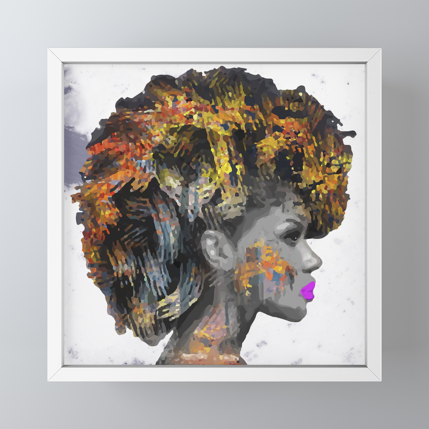 Afro Girl Framed Mini Art Print By Izakmugwe Society6