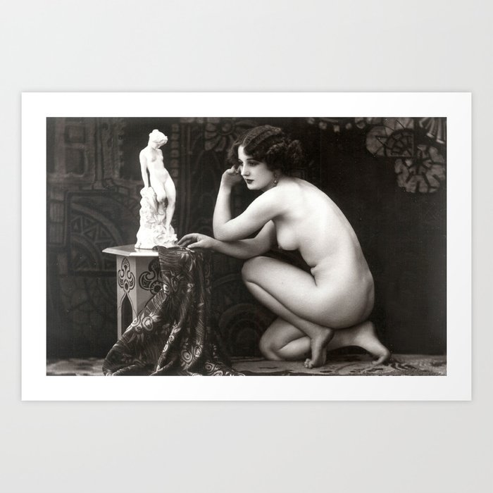 Vintage Nude Art Studies R45 Contemplation Art Print By Vintagenudeart Society6