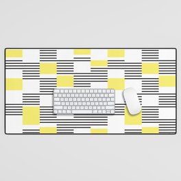 Stripes and rectangles Desk Mat