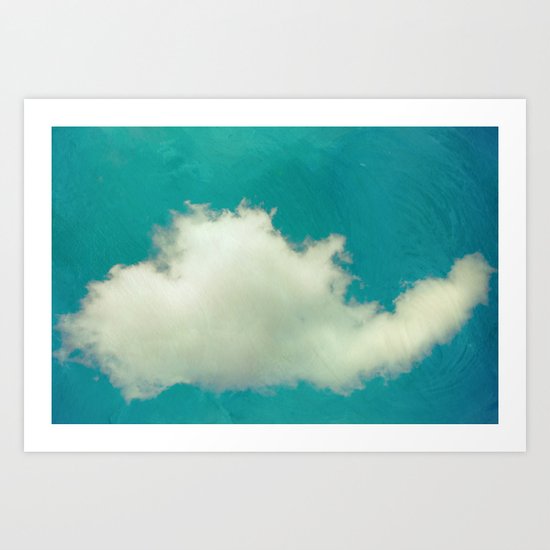 Genie in a Bottle. Cloud Photography. Turquoise Art Print