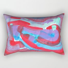 Blue and red Rectangular Pillow