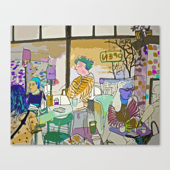 Coffee Shop Canvas Print