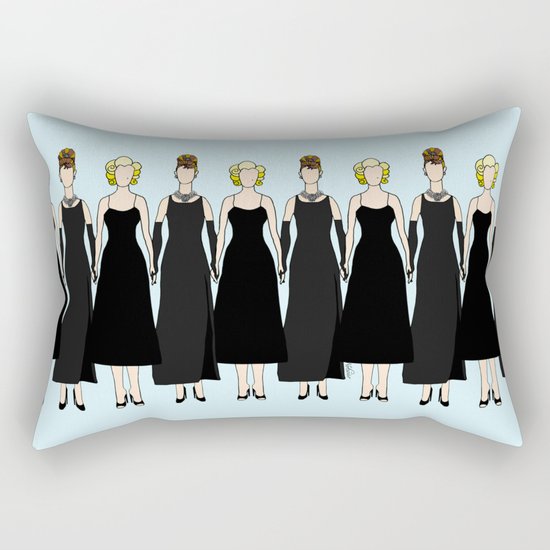 Little Black Dress of Audrey Marilyn Rectangular Pillow