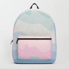 Abstract pastel minimal liquid stripes lines Backpack