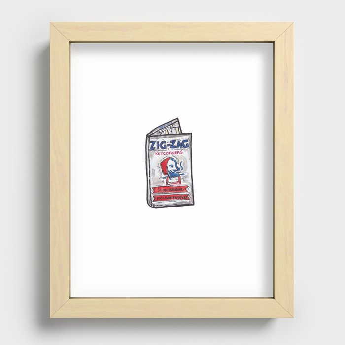 Zig-Zag Rolling Papers Recessed Framed Print