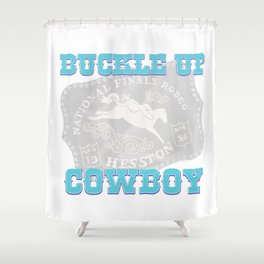 Buckle Up  Shower Curtain