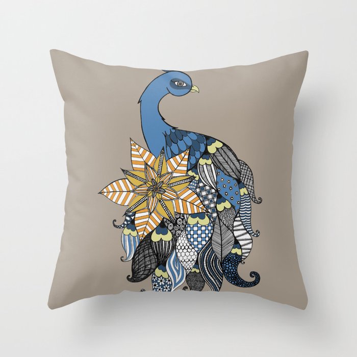 Peacockoodle Throw Pillow