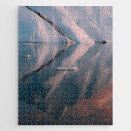 Minimalist Iceberg Reflection during sunset in the arctic Ocean  Jigsaw Puzzle