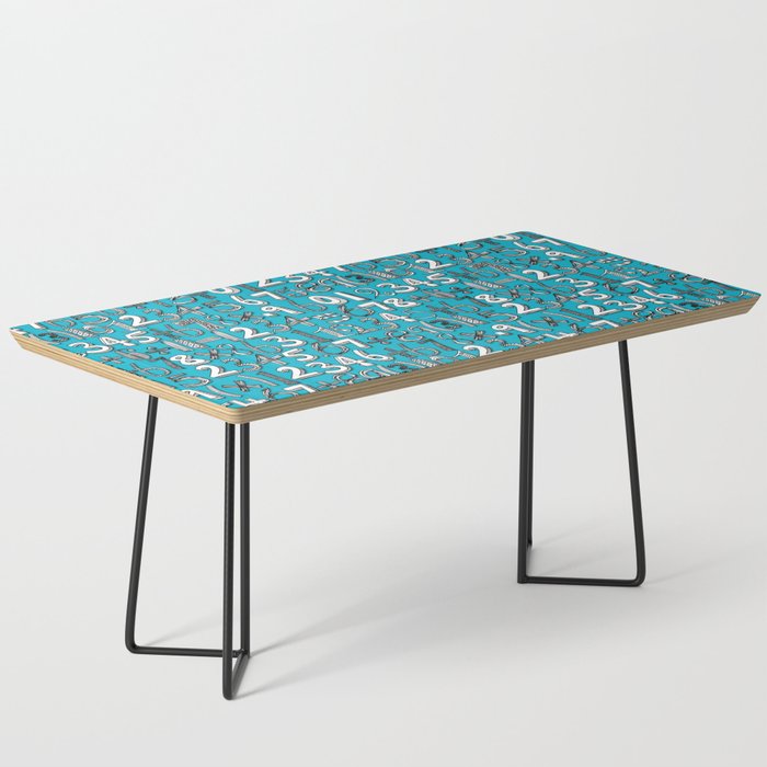 math doodle blue Coffee Table