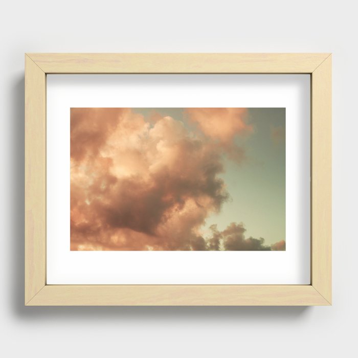 June Clouds - Modern Photograph Recessed Framed Print