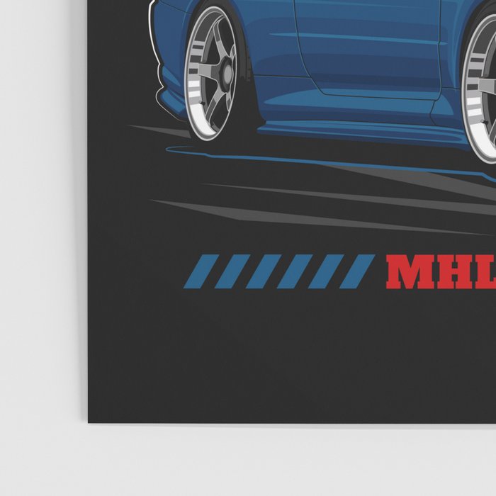 Skyline GT-R Sport Car Illustration Blackout Curtain by mhld