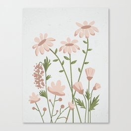 Field of Pink Flowers Canvas Print