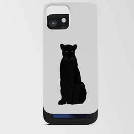  digital painting of a black leopard iPhone Card Case