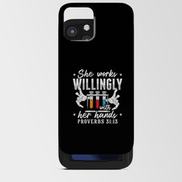 Lab Tech She Works Willingly Laboratory Technician iPhone Card Case