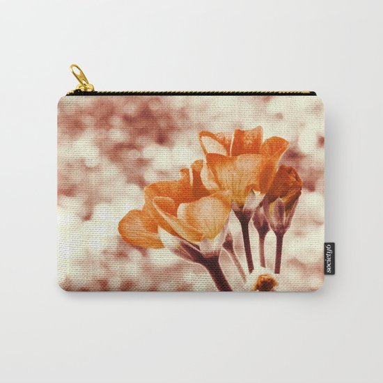 Golden Flowers Carry-All Pouch