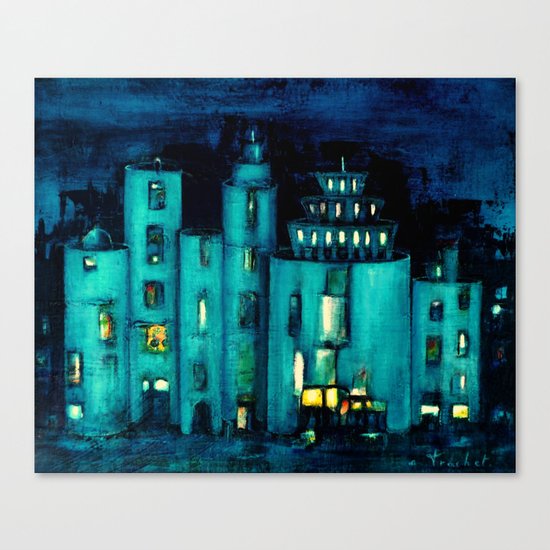 blue castle Canvas Print