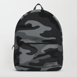 Camouflage Black And Grey Backpack