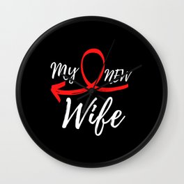 My New Wife - Just Married Wall Clock | Married, Rings, Weddingring, Party, Engagement, Groom, Wedding, Bachelorette, Graphicdesign, Engaged 