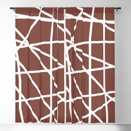Doodle (White & Brown) Blackout Curtain