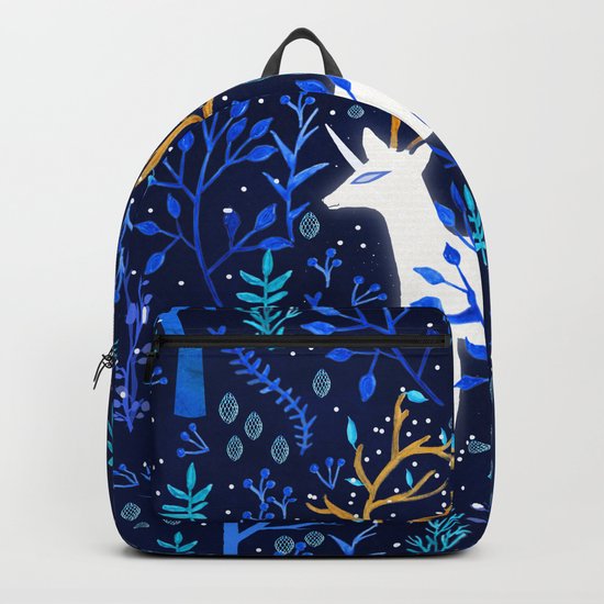 Deericorn In Blue Backpack