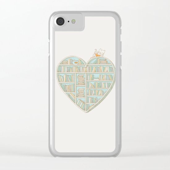 I Heart Books Clear iPhone Case