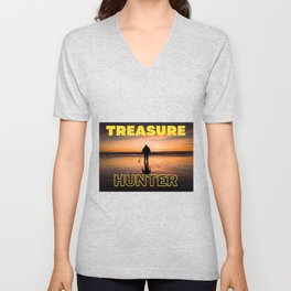 Treasure Hunter ~ Metal Detector V Neck T Shirt
