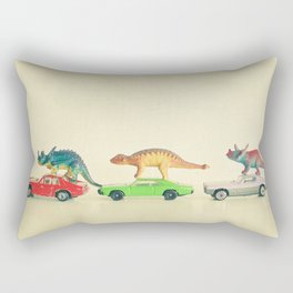 Dinosaurs Ride Cars Rectangular Pillow