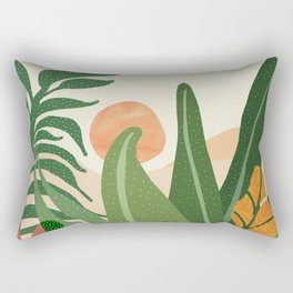 Desert Garden Sunset Landscape Rectangular Pillow