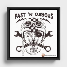Fast 'n Curious Racing Fox Framed Canvas