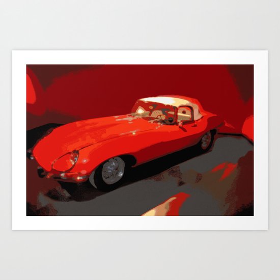 Car | Cars | Vintage 1969 Jaguar | Nadia Bonello Art Print