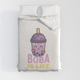 Boba Is Life I Bubble Tea I Boba Tea Lover Duvet Cover