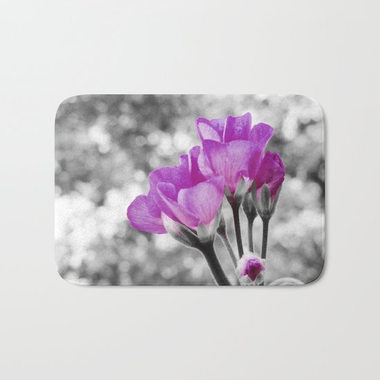 Fuchsia fLOWERS Bath Mat