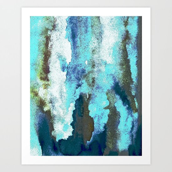 Turquoise And Earth Nebula Art Print