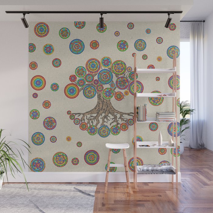 Tree Of life -Colorful Mosaic  Wall Mural