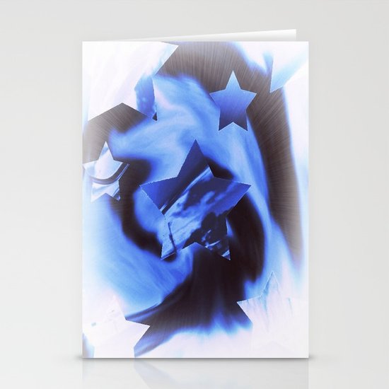 Starburts II cold blue Stationery Cards