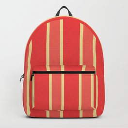 Peach Coral Pink Sugary Candy Stripes Backpack