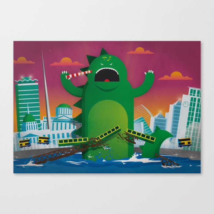 Godzilla in Dublin Canvas Print