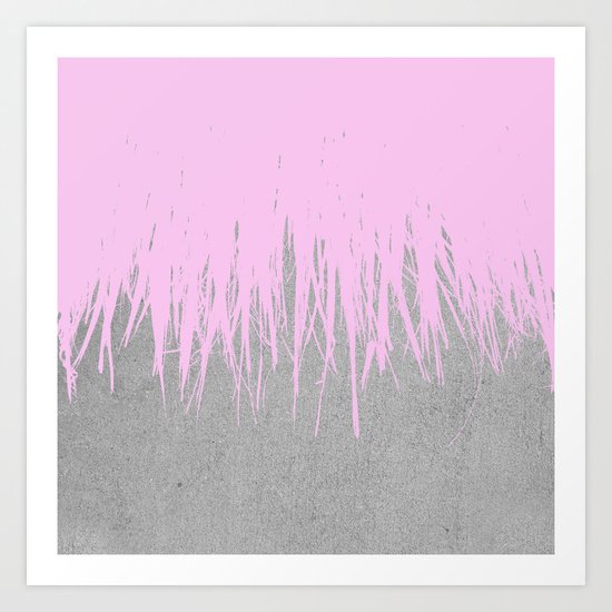 Concrete Fringe Blush Art Print