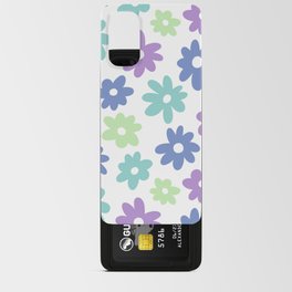 Daisy Flower Pattern (purple, blue, green) Android Card Case
